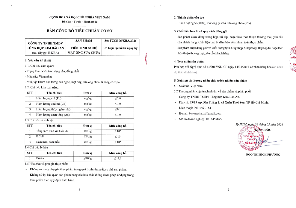 Giấy công bố sản phẩm