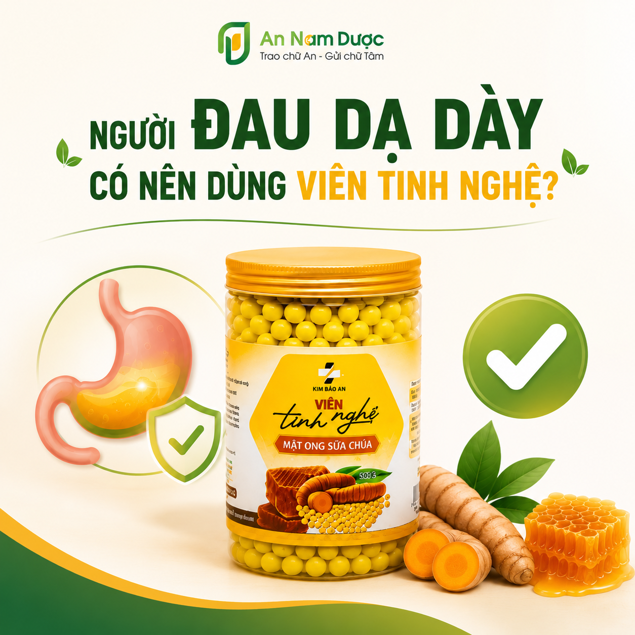 Người đau dạ dày có nên dùng viên tinh nghệ không