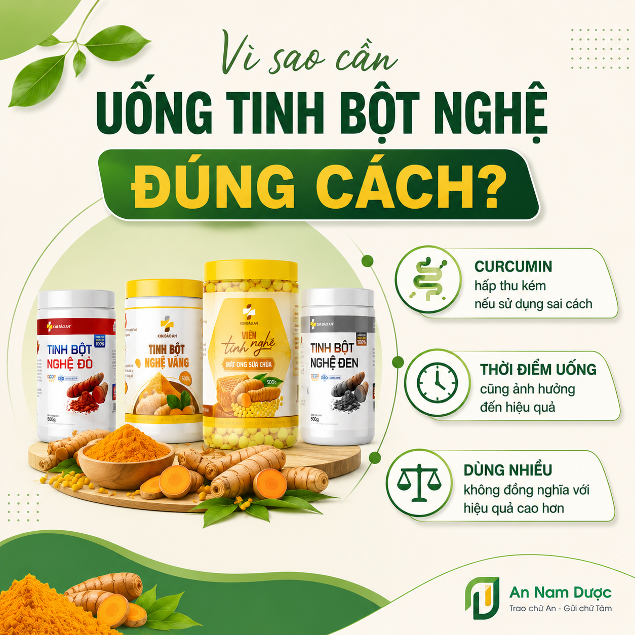 Vì sao cần uống tinh bột nghệ đúng cách