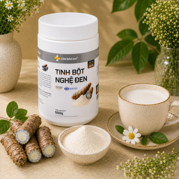 [Hộp 500G] Tinh Bột Nghệ Đen Nguyên Chất - Nhẹ Bụng, Khỏe Người, Ăn Uống Dễ Chịu Hơn Mỗi Ngày